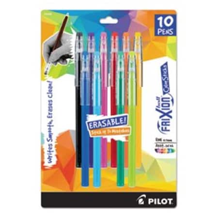 Pilot 0.7 mm Frixion Color Sticks Erasable Gel Ink Pen, Assorted Color, 10PK PI471813
